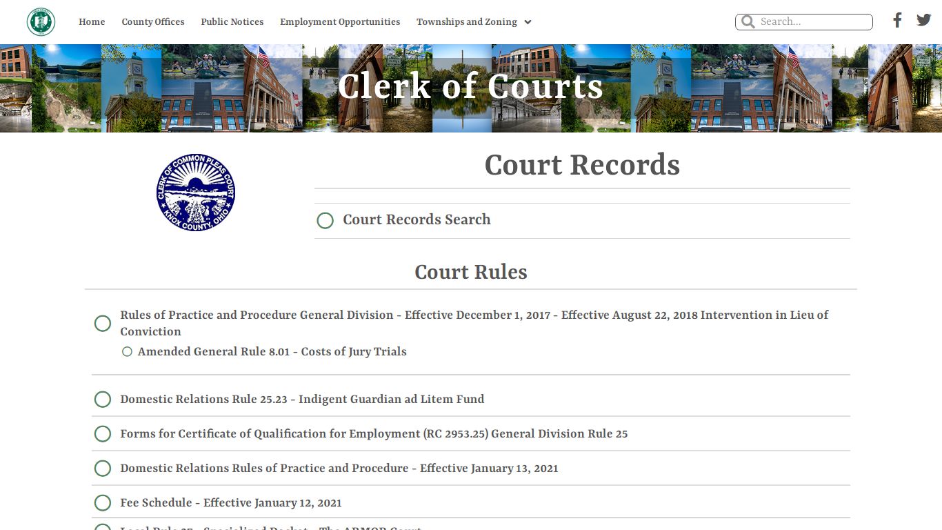 Clerk of Courts - Knox County, Ohio