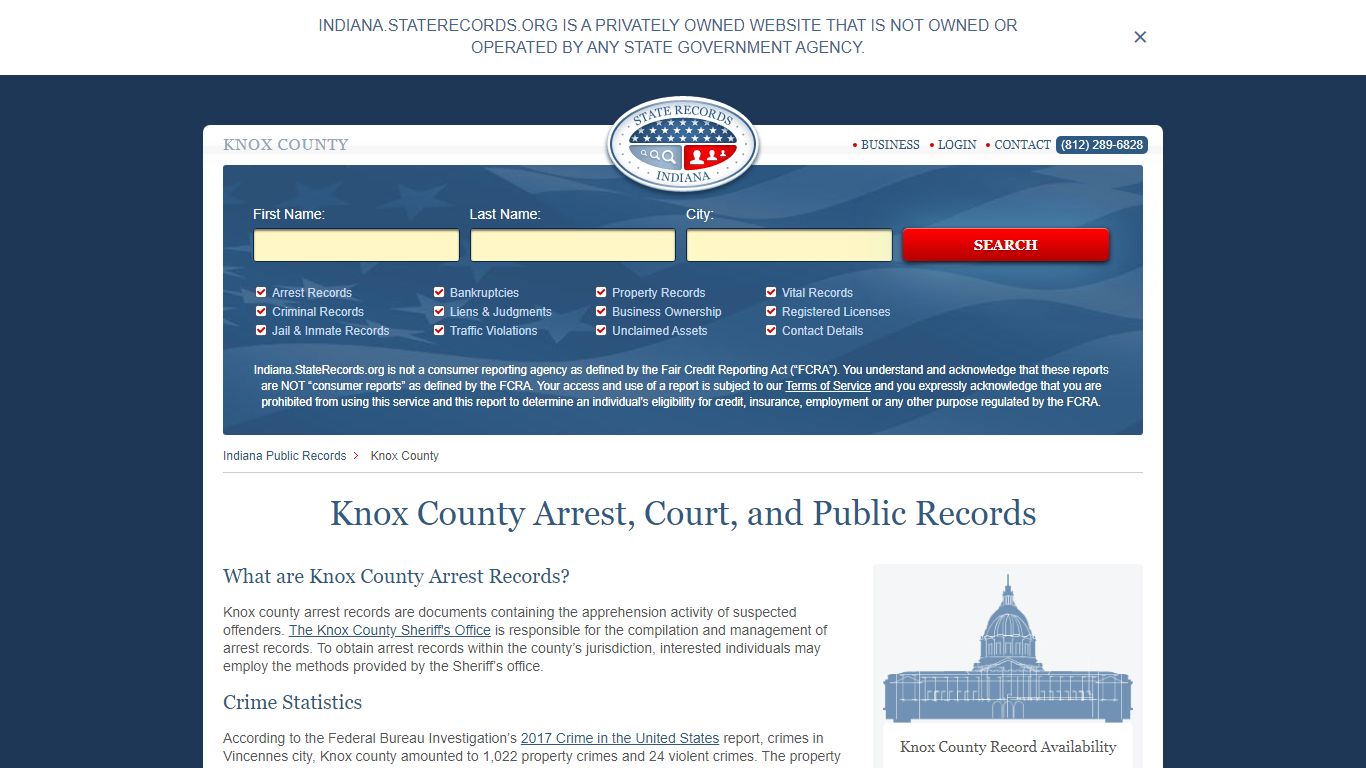 Knox County Arrest, Court, and Public Records